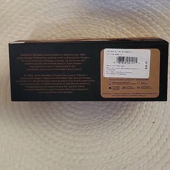 Pendleton Large Kids Striped 3 Pair Crew Socks National Park Collection - Picture 8 of 10